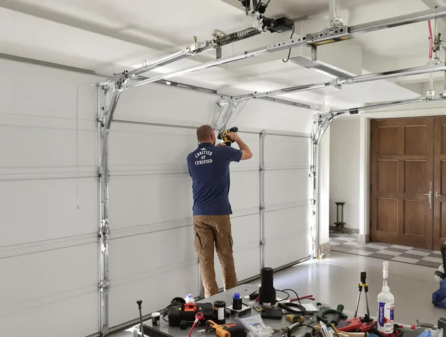 Covina Garage Door Repair certified technician performing precision garage door repair in Covina